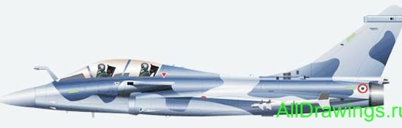 Dassault Rafale drawings (figures) of the aircraft